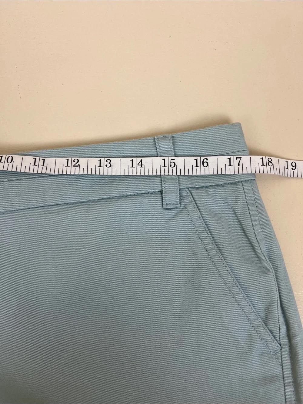 NWT J Crew 100% Cotton Chino Shorts Light Blue Size 10